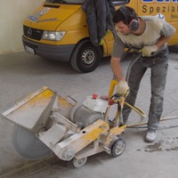 Fugen schneiden, Beton, Boden, Fundament Fugen schneiden, Beton, Boden, Fundament