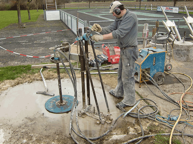 hydraulische Kernbohrung, Betonbohrung am Boden hydraulische Kernbohrung, Betonbohrung am Boden