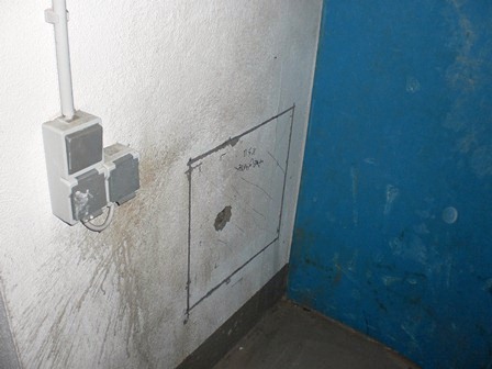 Wanddurchbruch, ffnung in Betonwand