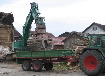 greifer, sortiergreifer, anbaugerät bagger