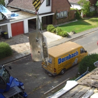 Strae, Auto, Mercedes, Sprinter, Kran, Beton