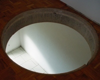 Kernbohrung 1000 mm in Betondecke Kernbohrung 1000 mm in Betondecke