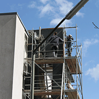 Gerst, Horizont, blauer Himmel, Sgen, Beton sgen