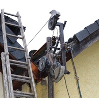 Seilsäge in der Nahaufnahme Seilsaege, Haus, Diamantsägeseil